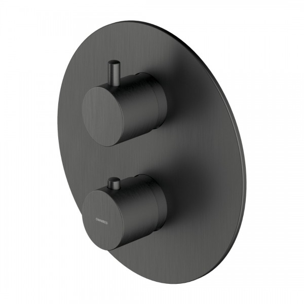 Omnires Y bateria wannowo-prysznicowa podtynkowa termostatyczna grafit Y1236ROGR