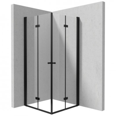 Deante Kerria Plus kabina prysznicowa kwadratowa 70 cm czarny mat 49967
