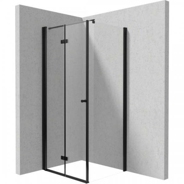 Deante Kerria Plus kabina prysznicowa prostokątna 80x100 cm czarny mat 49956