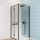 Deante Kerria Plus kabina prysznicowa prostokątna 80x100 cm czarny mat 49956