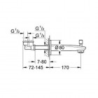 Grohe Eurostyle Cosmpolitan wylewka wannowa z przełącznikiem