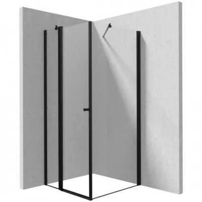 Deante Kerria Plus kabina prysznicowa prostokątna 80x100 cm czarny mat 49958