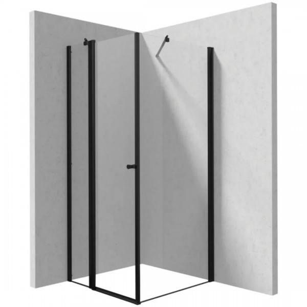 Deante Kerria Plus kabina prysznicowa kwadratowa 80 cm czarny mat 50063