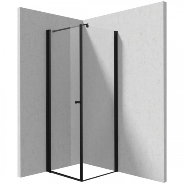 Deante Kerria Plus kabina prysznicowa prostokątna 80x100 cm czarny mat 49960