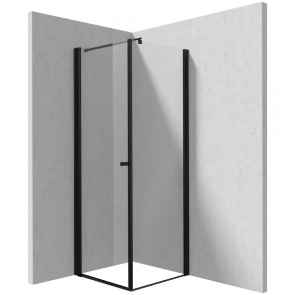 Deante Kerria Plus kabina prysznicowa kwadratowa 70 cm czarny mat 50103