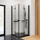 Deante Kerria Plus kabina prysznicowa kwadratowa 80 cm czarny mat 49968