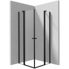 Deante Kerria Plus kabina prysznicowa kwadratowa 80 cm czarny mat 50178