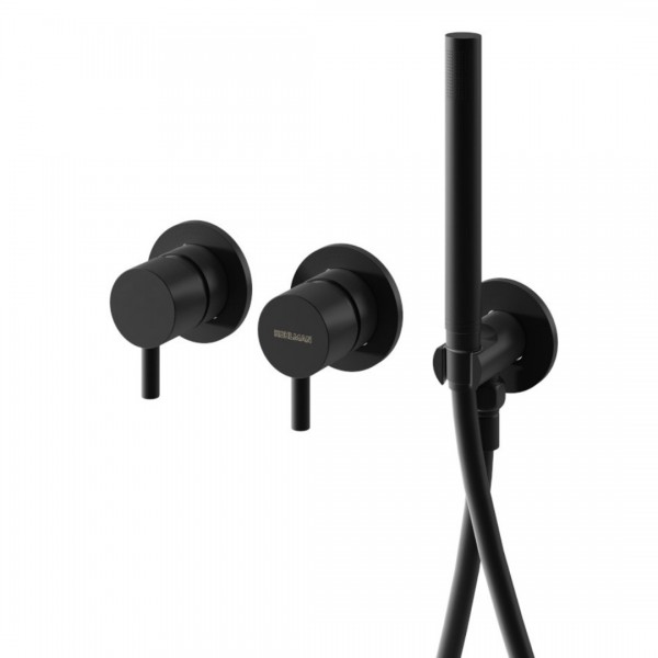 Kohlman Axel bateria wannowa podtynkowa czarny mat QW260AB