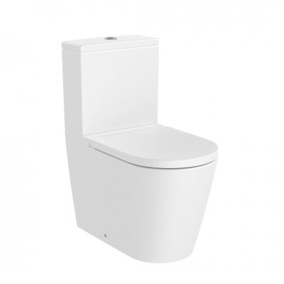 Roca Inspira Round miska WC do kompaktu Rimless biały mat A342526620