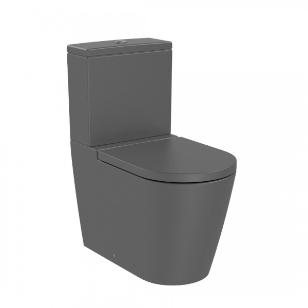 Roca Inspira Round miska WC do kompaktu Rimless onyks A342526640