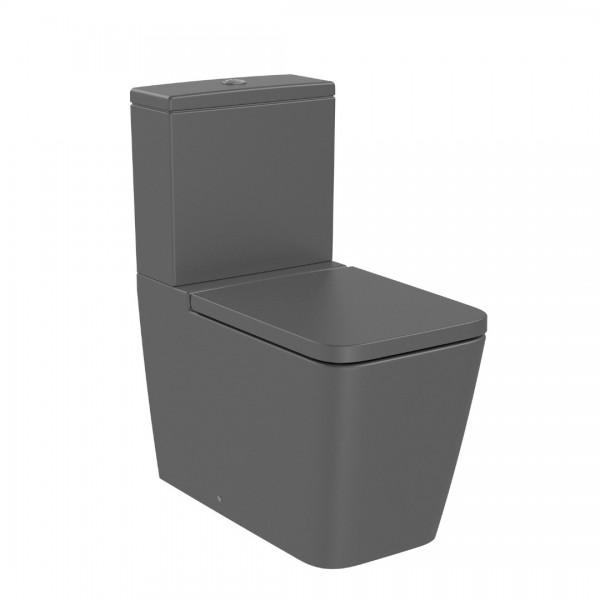 Roca Inspira Square miska WC do kompaktu Rimless onyks A342536640