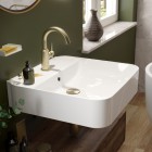 Deante Temisto bateria umywalkowa stojąca mosiądz BQT_M20M