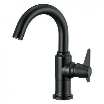 Deante Temisto bateria umywalkowa stojąca czarny mat BQT_N20M