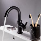 Deante Temisto bateria umywalkowa stojąca czarny mat BQT_N20M