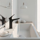 Deante Hiacynt Nero bateria umywalkowa wysoka BQH N21K