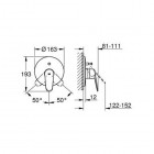 Grohe Eurodisc Cosmopolitan bateria wannowa podtynkowa
