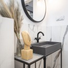 Deante Temisto bateria umywalkowa stojąca czarny mat BQT_N20D