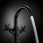 Deante Temisto bateria umywalkowa stojąca czarny mat BQT_N20D