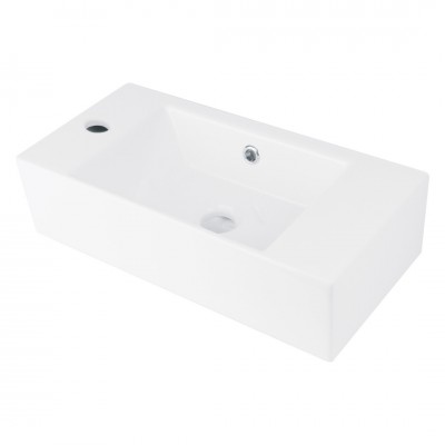 Deante Hiacynt New umywalka nablatowa 51x25 cm prostokątna lewa biała CDY_6U2L