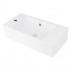 Deante Hiacynt New umywalka nablatowa 51x25 cm prostokątna lewa biała CDY_6U2L