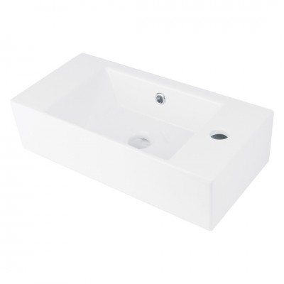 Deante Hiacynt New umywalka nablatowa 51x25 cm prostokątna lewa biała CDY_6U2R