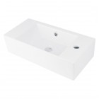Deante Hiacynt New umywalka nablatowa 51x25 cm prostokątna lewa biała CDY_6U2R