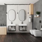 Deante Temisto bateria bidetowa stojąca czarny mat BQT_N30D