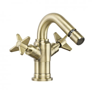 Deante Temisto bateria bidetowa stojąca mosiądz BQT_M30D