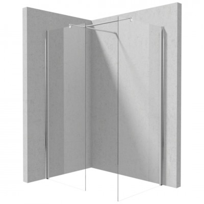 Deante Kerria Plus kabina prysznicowa kwadratowa Walk-in 90 cm chrom 50239