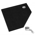 Schedpol Caspar New Black Stone brodzik pięciokątny 80x80 cm czarny 32397/C/ST