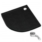 Schedpol Caspar New Black Stone brodzik półokrągły 80x80 cm czarny 32333/C/ST