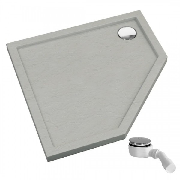 Schedpol Caspar New Cement Stone brodzik pięciokątny 90x90 cm 32398/CT/ST