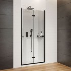 Deante Kerria Plus drzwi prysznicowe składane 80 cm czarny mat