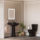 Roca Carmen umywalka ścienna 65x48 cm 1 otwór czarny połysk A3270A1560