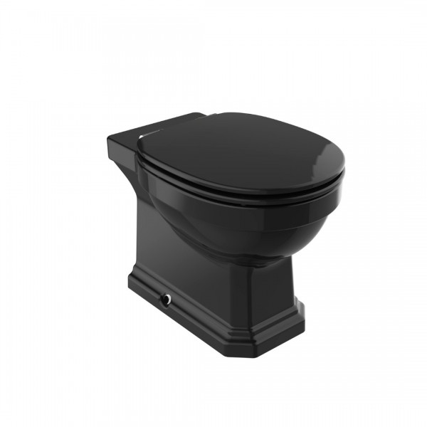 Roca Carmen miska WC stojąca Rimless czarny połysk A3440A9560