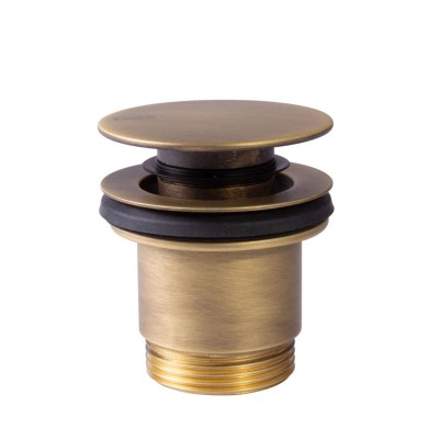 Tres odpływ umywalkowy klik klak stare złoto mat 24284001LM