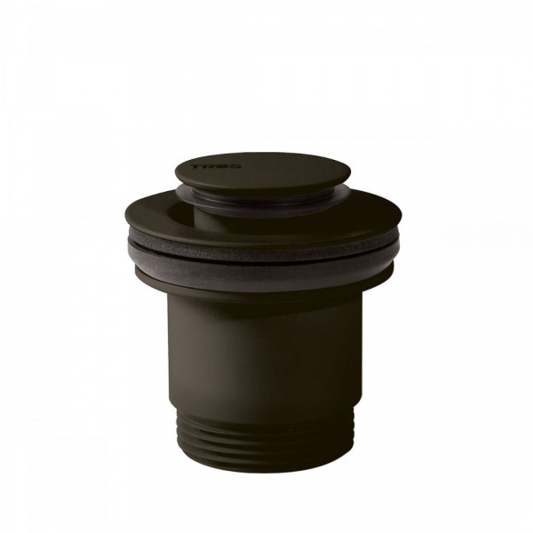 Tres korek do umywalki klik-klak okrągły czarny brąz 24284002KMB