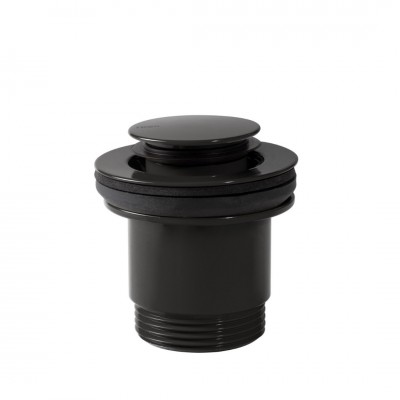 Tres korek do umywalki klik-klak okrągły czarny połysk 24284002NE