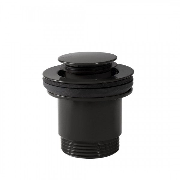 Tres korek do umywalki klik-klak okrągły czarny połysk 24284002NE