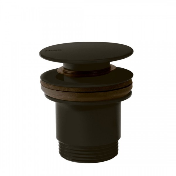 Tres korek do umywalki klik-klak okrągły czarny brąz 24284001KMB
