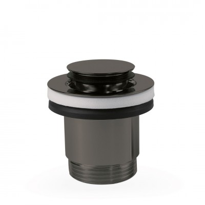 Tres korek do umywalki klik-klak okrągły czarny metalizowany 24284002KM