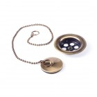 Tres zestaw akcesoriów do baterii z korkiem z łańcuszkiem stare złoto 9134746051