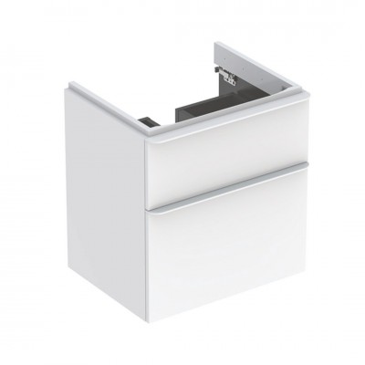 Geberit Smyle Square szafka podumywalkowa 58,4 cm wisząca biały połysk 500.352.00.1