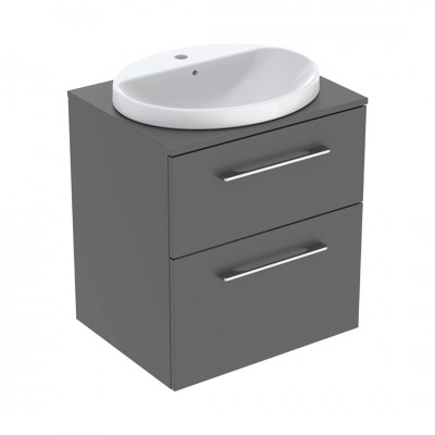 Geberit Selnova Square zestaw łazienkowy 59,1 cm umywalka z szafką lava mat 502.869.00.1