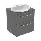 Geberit Selnova Square zestaw łazienkowy 59,1 cm umywalka z szafką lava mat 502.869.00.1