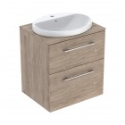 Geberit Selnova Square zestaw łazienkowy 59,1 cm umywalka z szafką orzech włoski hickory 502.870.00.1