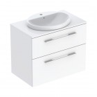 Geberit Selnova Square zestaw łazienkowy 79,1 cm umywalka z szafką biały połysk 502.872.00.1