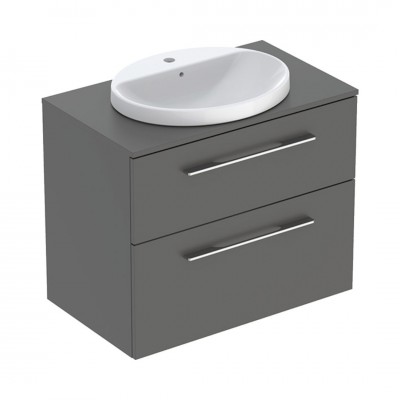 Geberit Selnova Square zestaw łazienkowy 79,1 cm umywalka z szafką lava mat 502.873.00.1