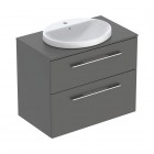 Geberit Selnova Square zestaw łazienkowy 79,1 cm umywalka z szafką lava mat 502.873.00.1