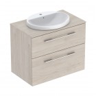 Geberit Selnova Square zestaw łazienkowy 79,1 cm umywalka z szafką orzech włoski hickory jasny 502.875.00.1